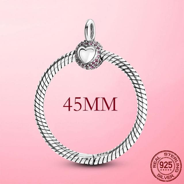 Original 925 Sterling Silver O Pendant Clasp Fits ME Series Bead Charm Rose Gold DIY for Women Jewelry Gifts