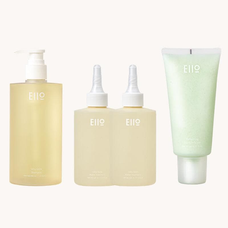 Eiio Silky Glow Shampoo+Water Treatment+Sea Salt Scalp Scaler = Best Hair&Scalp SET (3 Options) Shampoo+2Treatment+Scaler