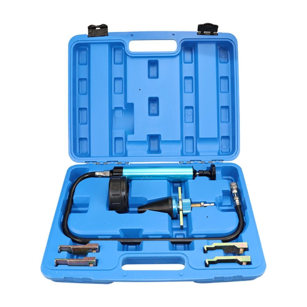 Radiator Pressure Test Kit with Hand Pump and Universal Adapter, Universal Cooling System Pressure blue