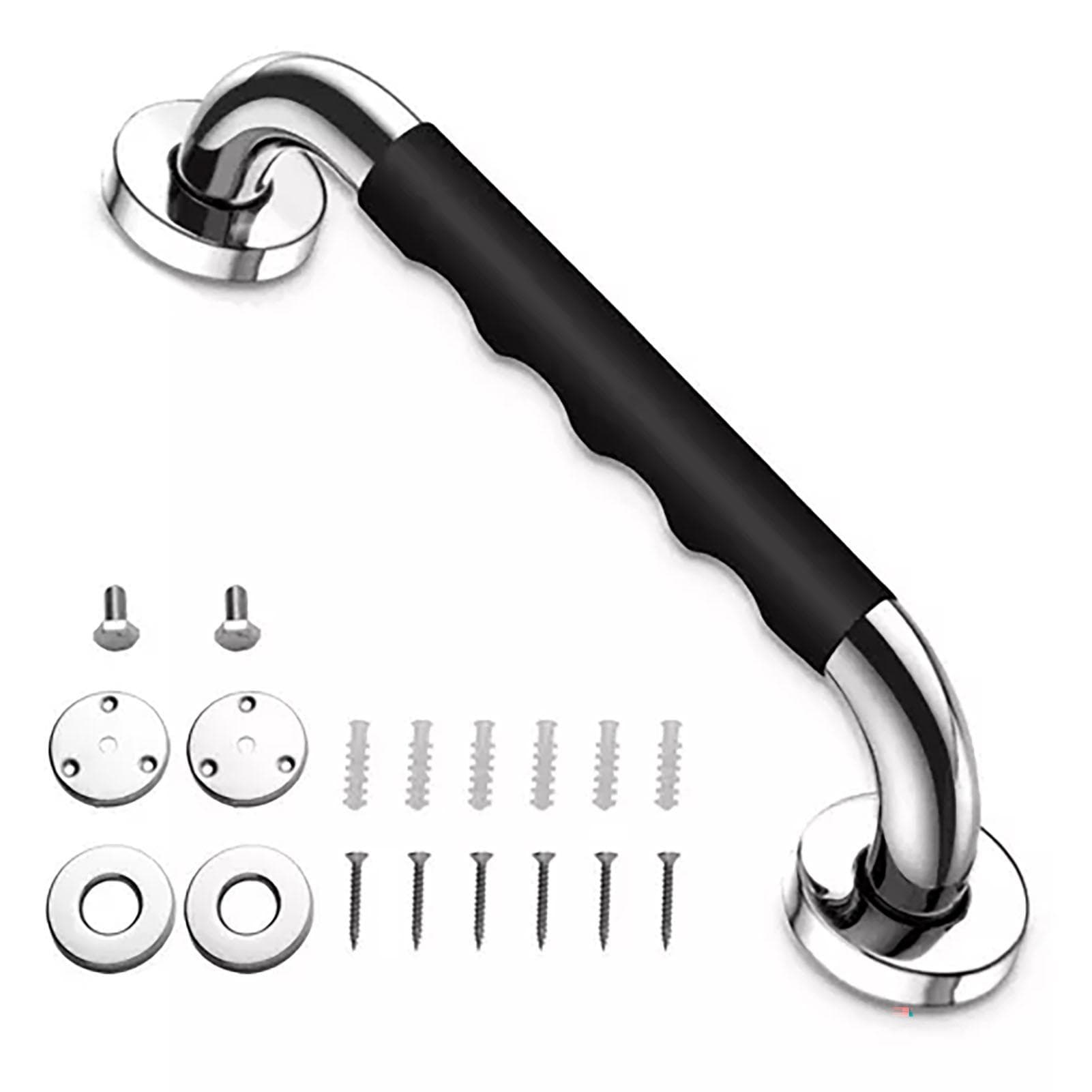 Shower Grab Bar 304 Stainless Steel Silicone Anti Slip Bathtub Handle for Elderly Senior Handicap