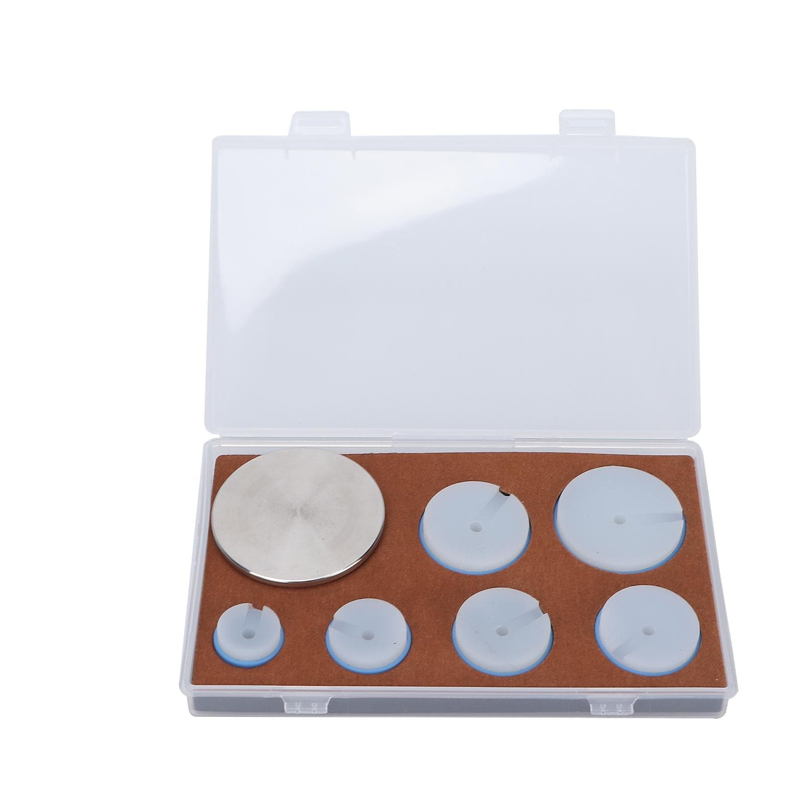 7pcs AntiSkid Watch Movement Cushion Alloy Rubber Professional Watch Movement Holder Pad