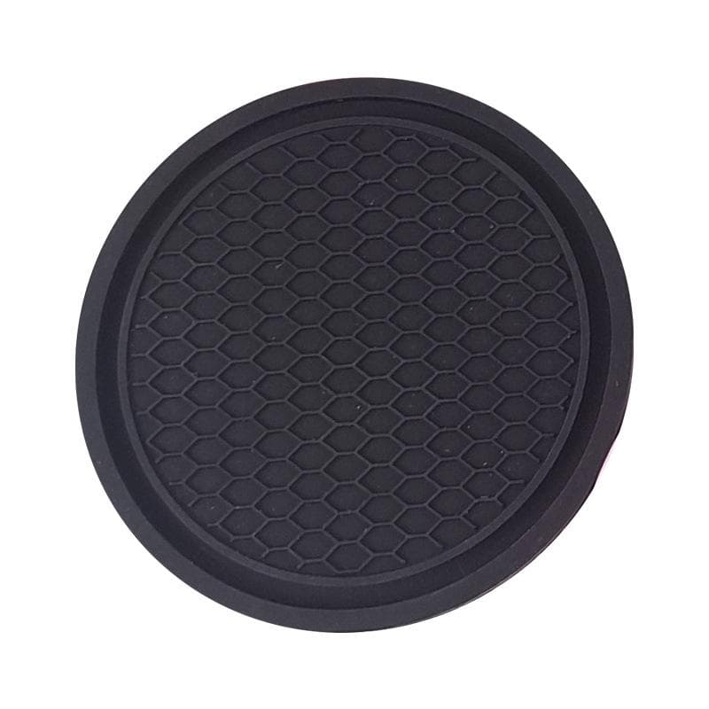 Car Coasters PVC Travel Auto Cup Holder Insert Coaster Anti Slip Vehicle Interior Accessories Cup Mats black