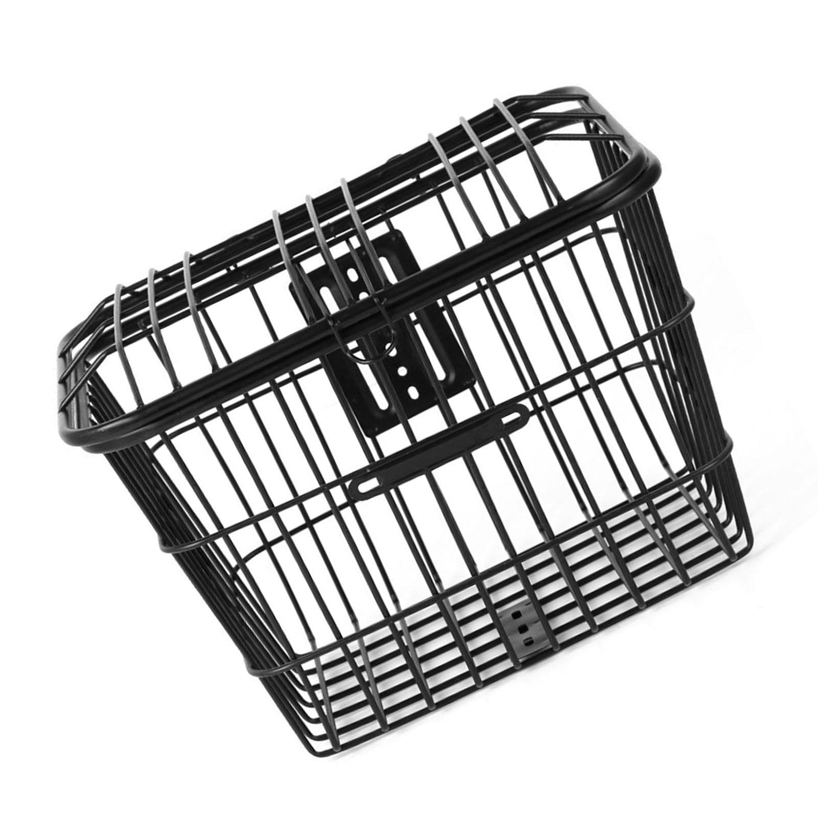 Bike Front Basket Universal Rustproof Strong Load Bearing Large Space Metal Iron Wire Electric Bike