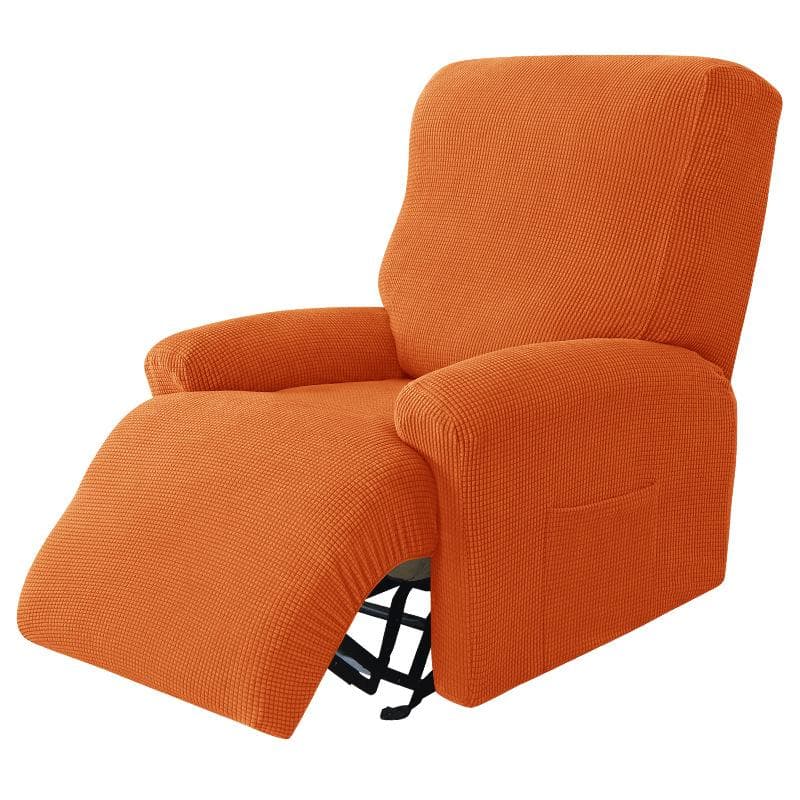 Polar Fleece Recliner Sofa Cover Living Room Lazy Boy Armchair Covers Stretch Spandex Couch Sofa Slipcovers Furniture Protector orange