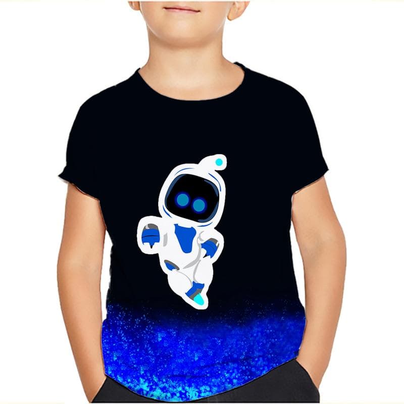 Game Astro Bot 3D Printed Kids T Shirt Children Clothing Harajuku Cartoon Tees Casual Fun Top Clothing Girls Boys Tshirt 2024 130 gold