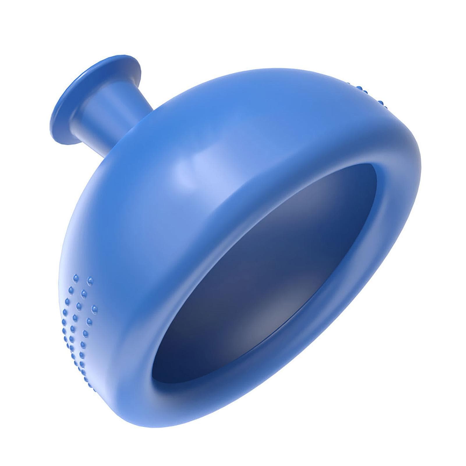 Phlegm Remover Cup Massage Function Ergonomic Silicone Portable Palm Sputum Cup for Elderly Blue blue
