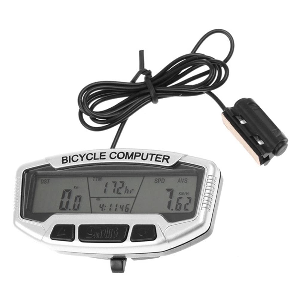 Waterproof Bike Bicycle Digital LCD Computer Odometer Speedometer Velometer Auto Backlight 27 black