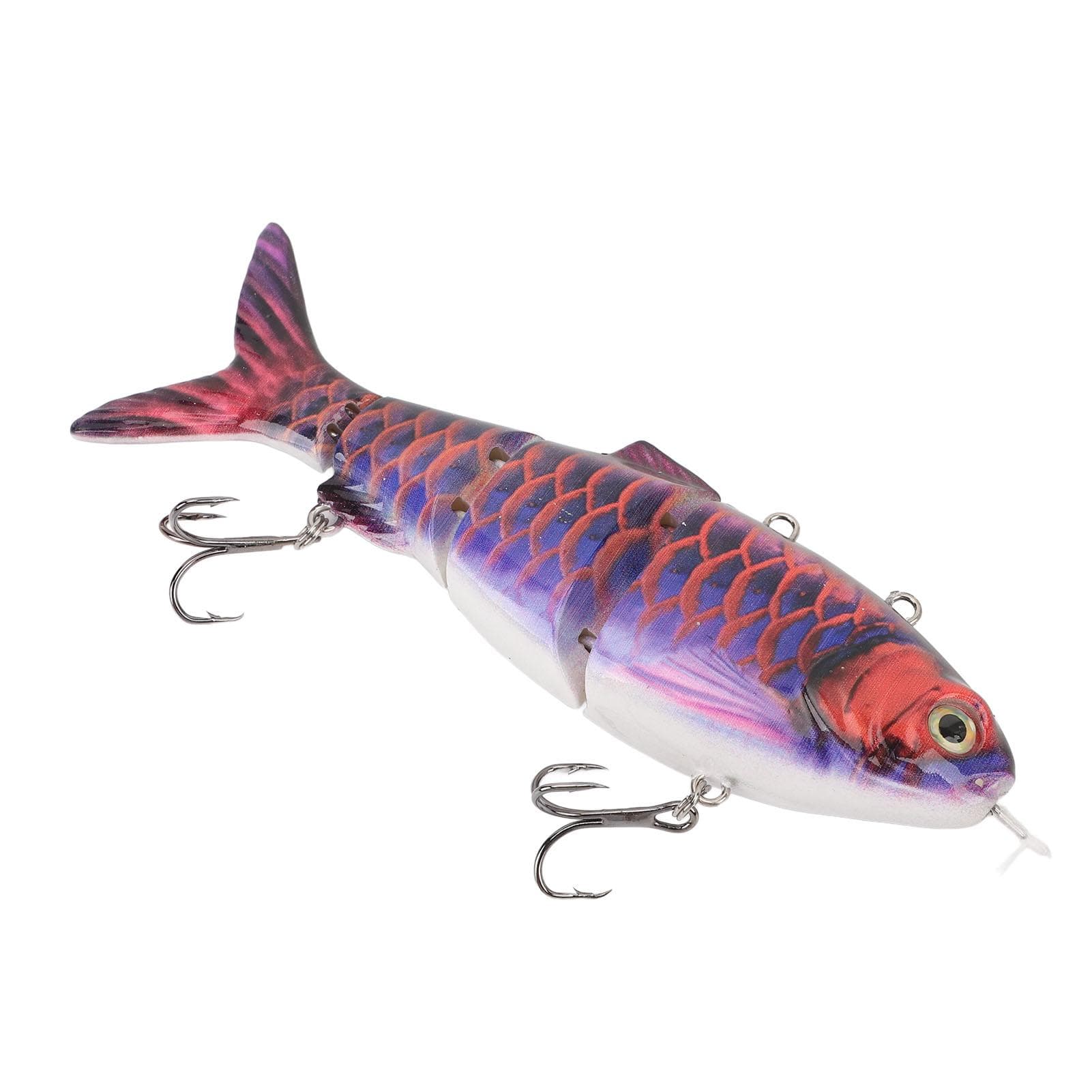 Robotic Swimming Fishing Bait Multi Jointed USB Rechargeable Electric Fishing Lure with LED Light