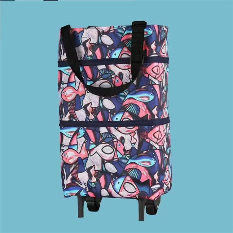 Luggage Wheels Grocery Shopping Carts Small Carts Shopping Bags with Wheels Foldable Portable Household Trailers Shopping Artifacts