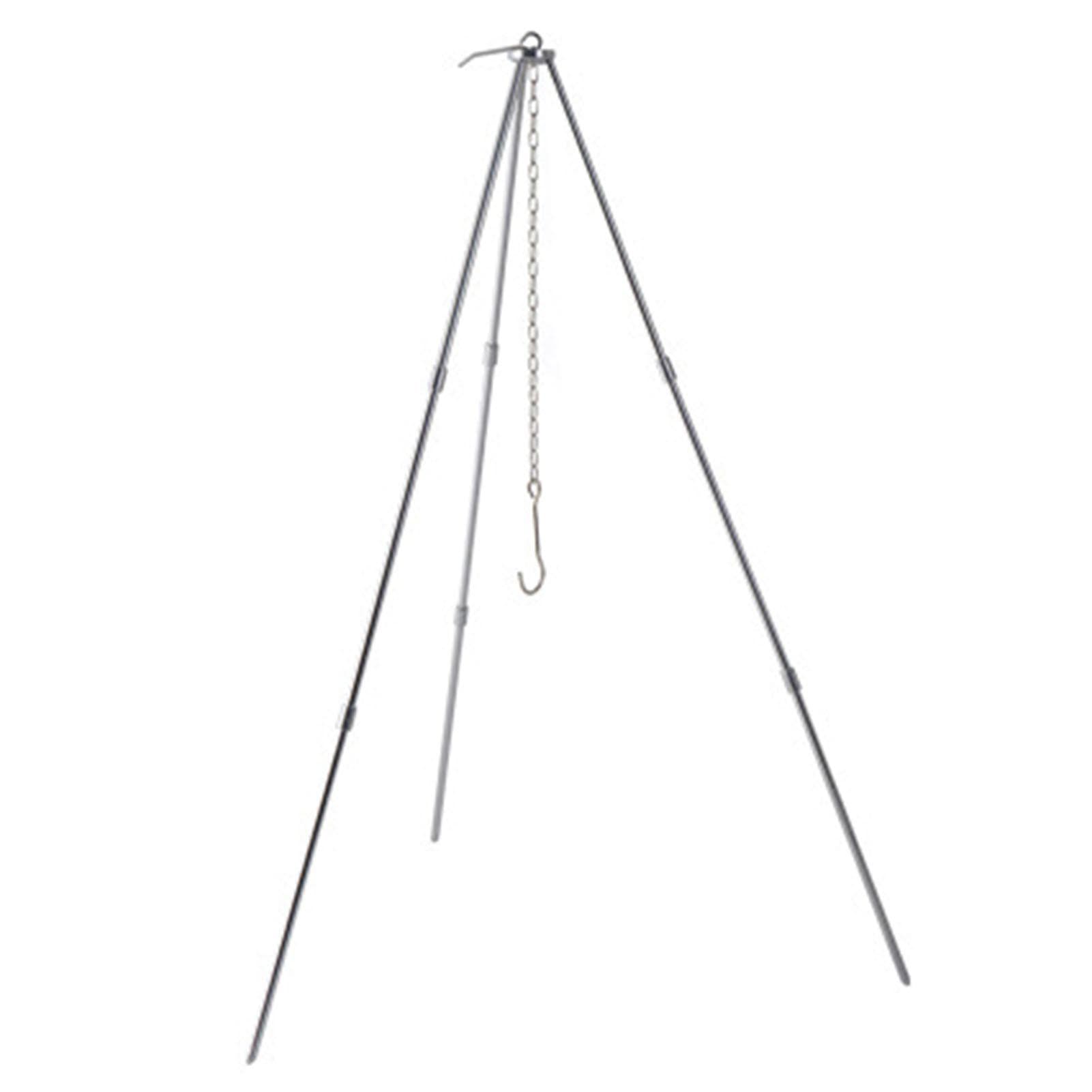Cooking Tripod Foldable Campfire Tripod with Chain and Carrying Bag Aluminum Alloy for Outdoor