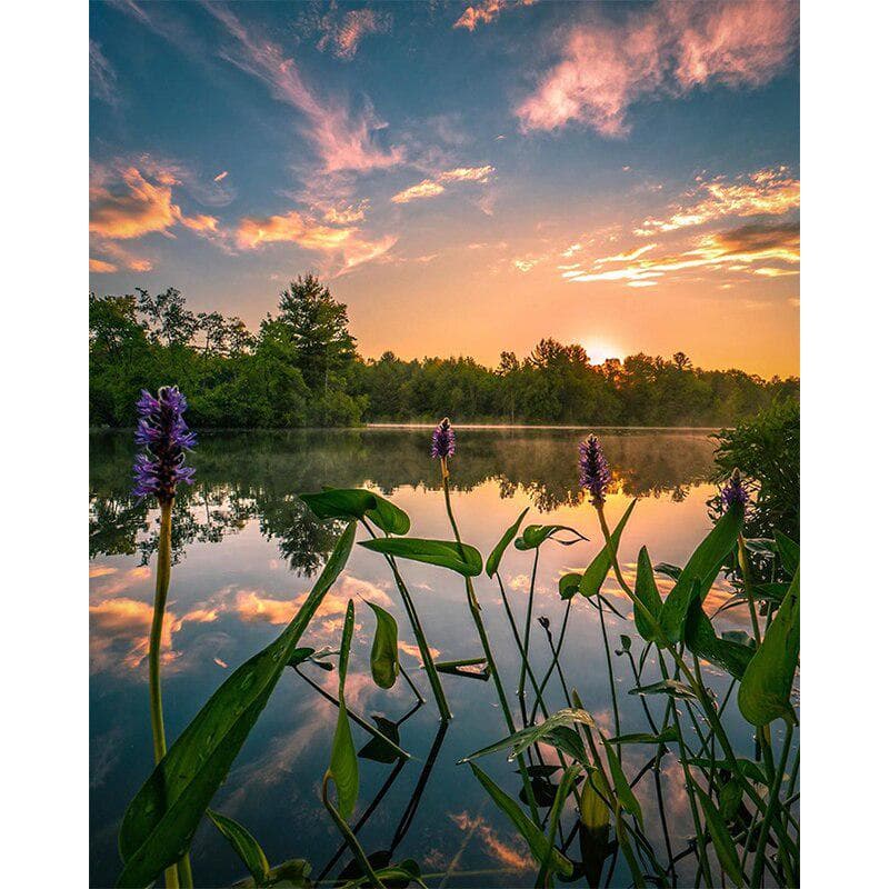 DIY 5D Diamond Painting Sunset Landscape Diamond Embroidery 20X30CM
