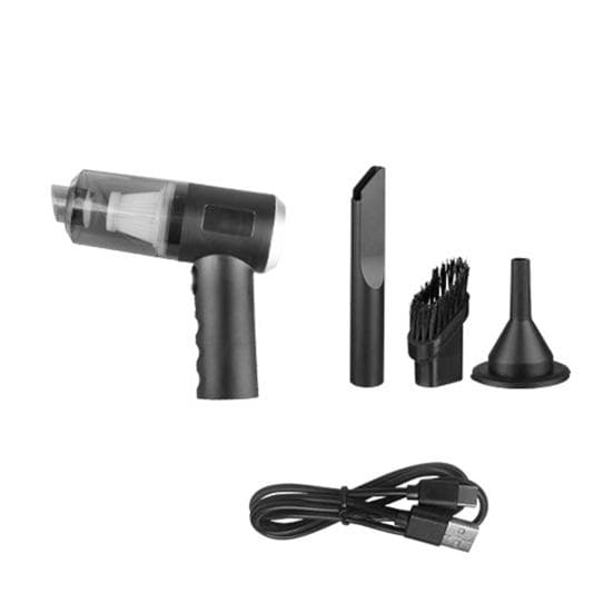 Practical Car Vacuum Cleaner Strong Suction Low Noise Deep Cleaning black