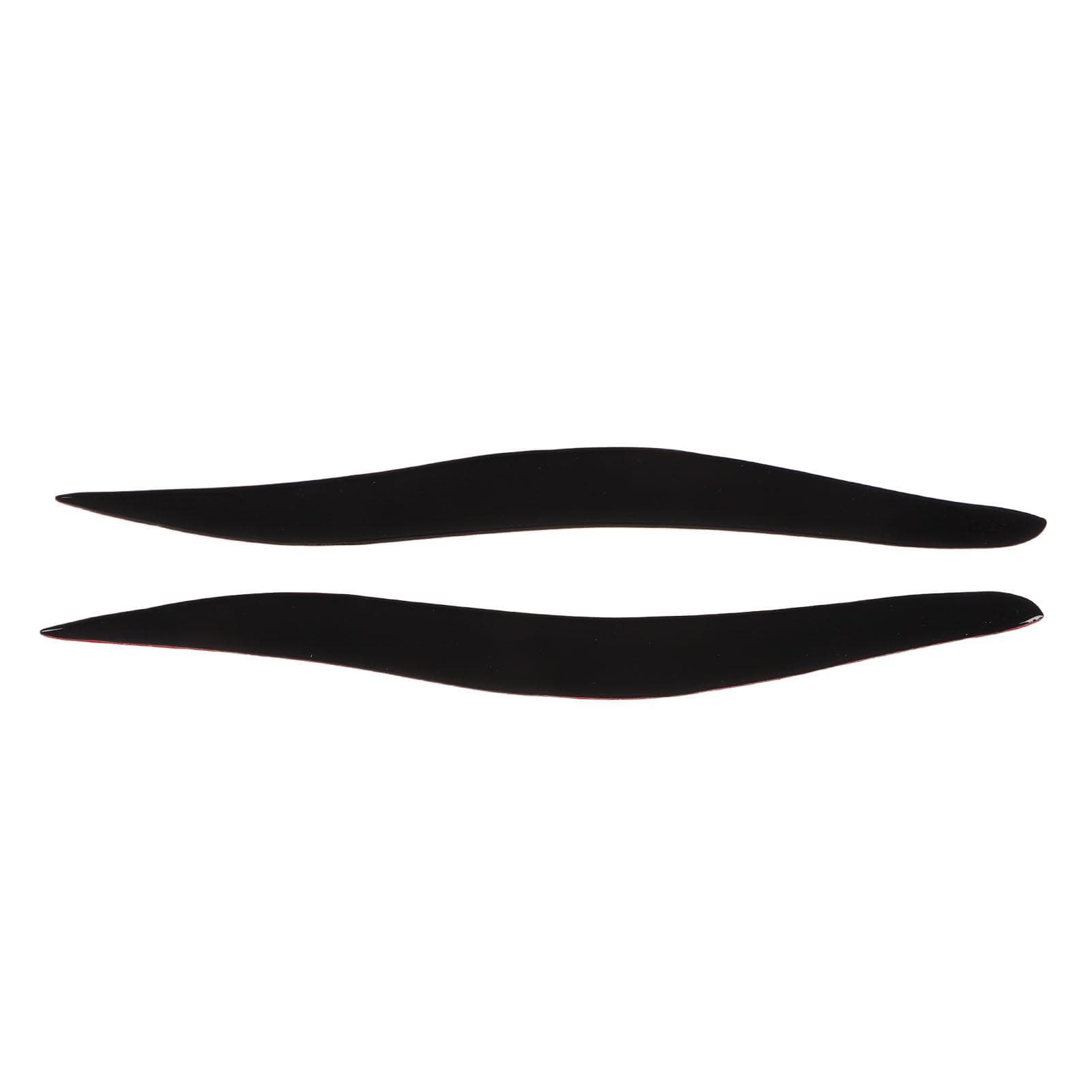 Pair Front Headlight Eyebrow Glossy Black Trim Soft Plastic Decoration Replacement for IS250 IS300