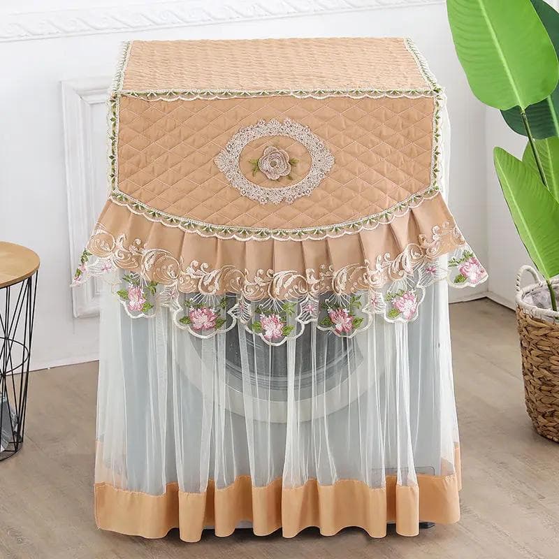 Lace Embroidered Toilet Washing Machine Cover Home Decoration Toilet Cover Detachable Machine Cover washing machine cabinet 60x60x85cm frontdoor