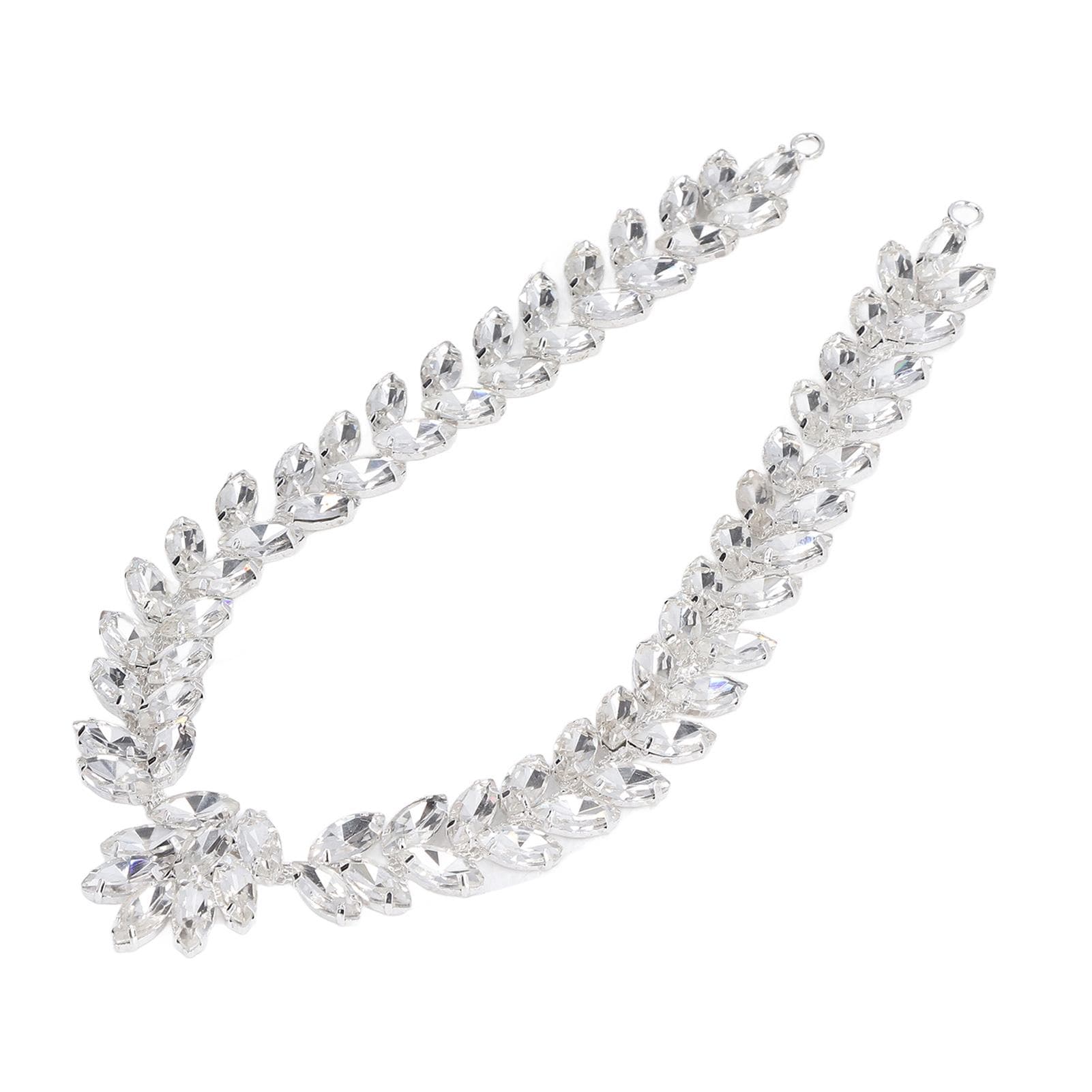 Rhinestone Applique Eye Catching Bright Color Scratch Proof Wide Application Rhinestone Chain for