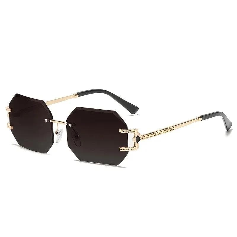 Trendy Rimless Sunglasses Women Fashion UV Protection Shades Luxe Femme Lentes De Sol Mujer