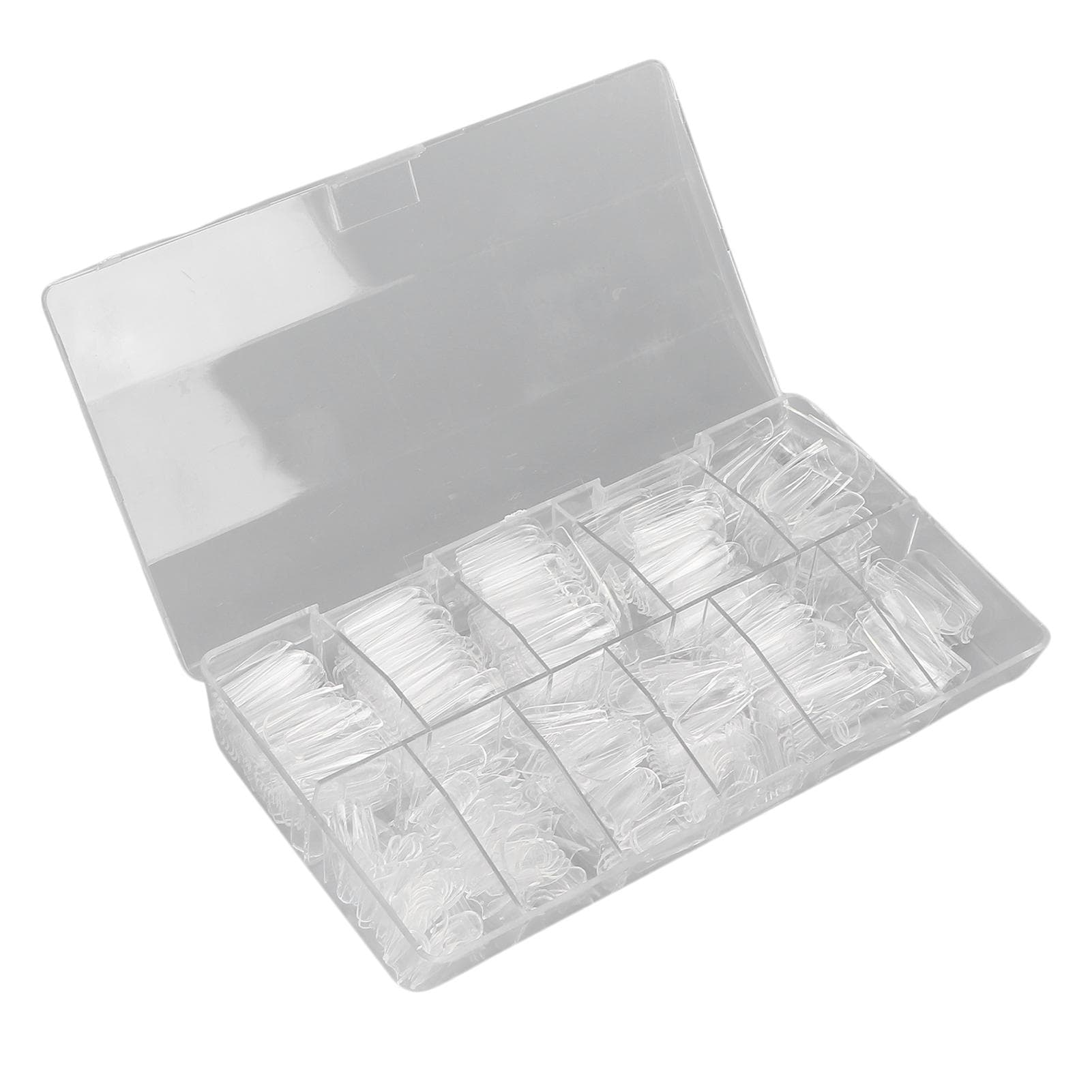 500pcs Nail Tip Professional Home Salon Portable DIY Transparent Fake False Nail Set Accessory for