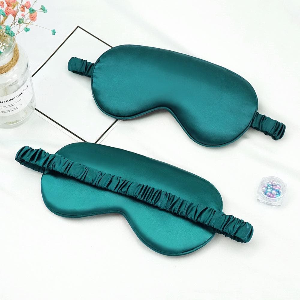 Imitated Silk Eye Patch Shading Sleep Eye Mask Eyepatch Travel Relax Cover Eyeshade Health Sleeping Shield Eye Care Tools green
