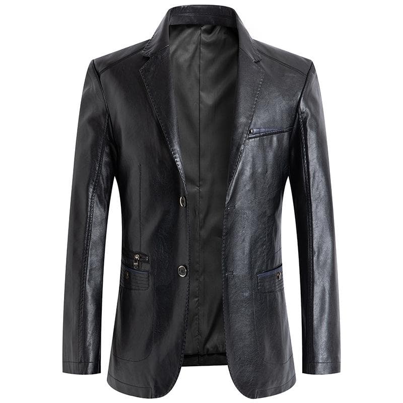 Spring and Autumn New Men's Leather Suit Fashion Ironing Korean Version Casual Suit Men Plus Fat Leather Suit Coat Tide XL-180