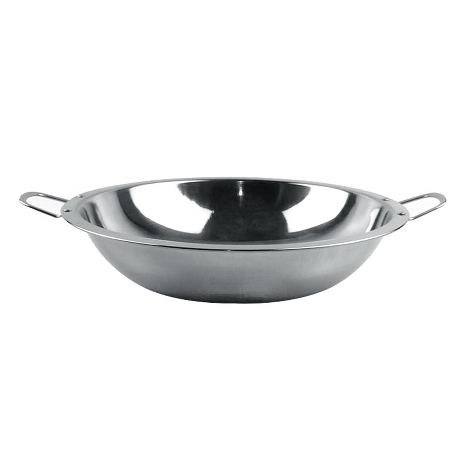 Stainless Steel Soup Pot Binaural Large Capacity Shallow Wide Edge Soup Pot for Home Business 30x8.6cm / 11.8x3.4in