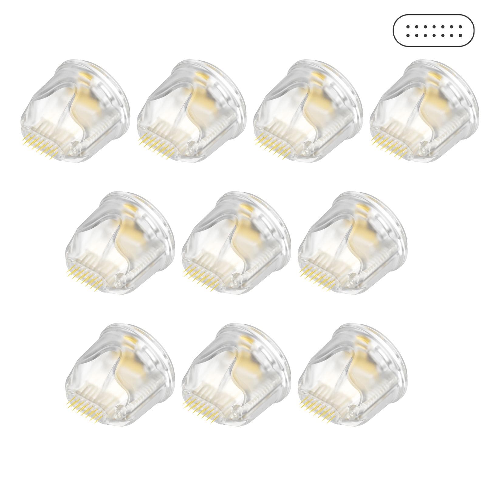 Bio Roller Q2 Replacement Heads Pack of 5 14pin transparent