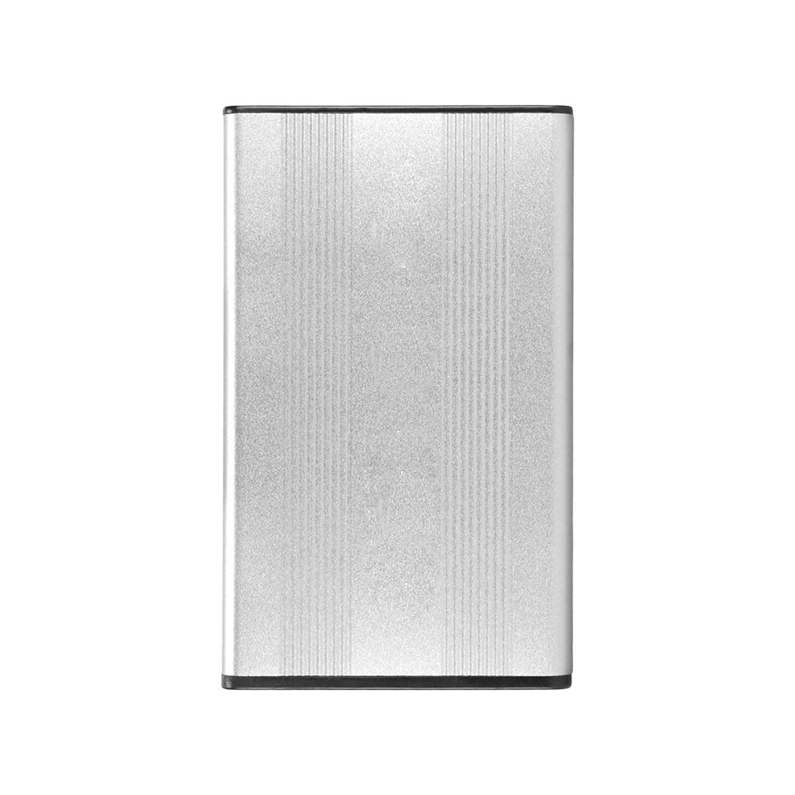 HDD Enclosure 2.5in 2TB Capacity 480Mbps Transfer Rate Aluminum Alloy with USB2.0 Transmission for silver