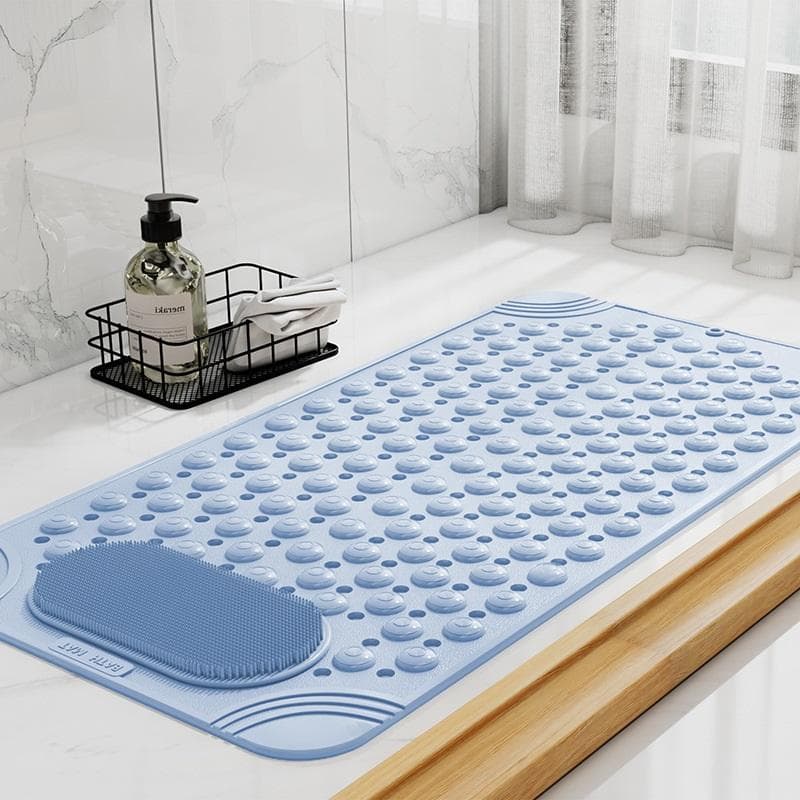 Bathroom Anti Slip Mat Waterproof Home Kids Safety Shower Floor Mat Non Slip Bathing Rug Toilet Area Mat 36x70cm blue