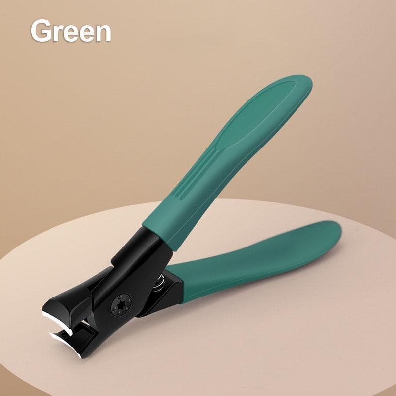 1Pc Stainless Steel Nail Clippers Splash Proof Nail Clippers Large Opening Nail Clippers Manicure Tool green