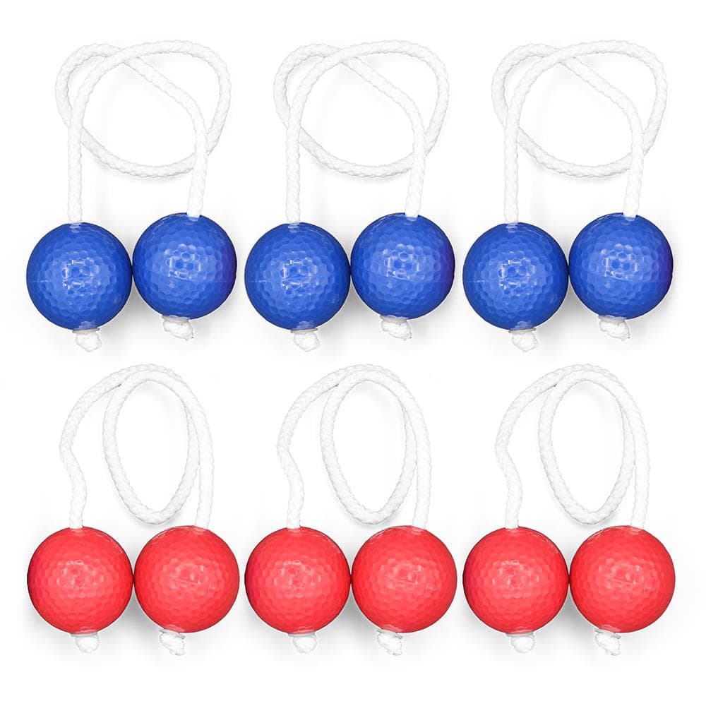 Ladder Toss Ball Golf Ball Bolas Hard Golf Training Balls Outdoor Game Ball Set 3pcs Red & 3pcs Blue