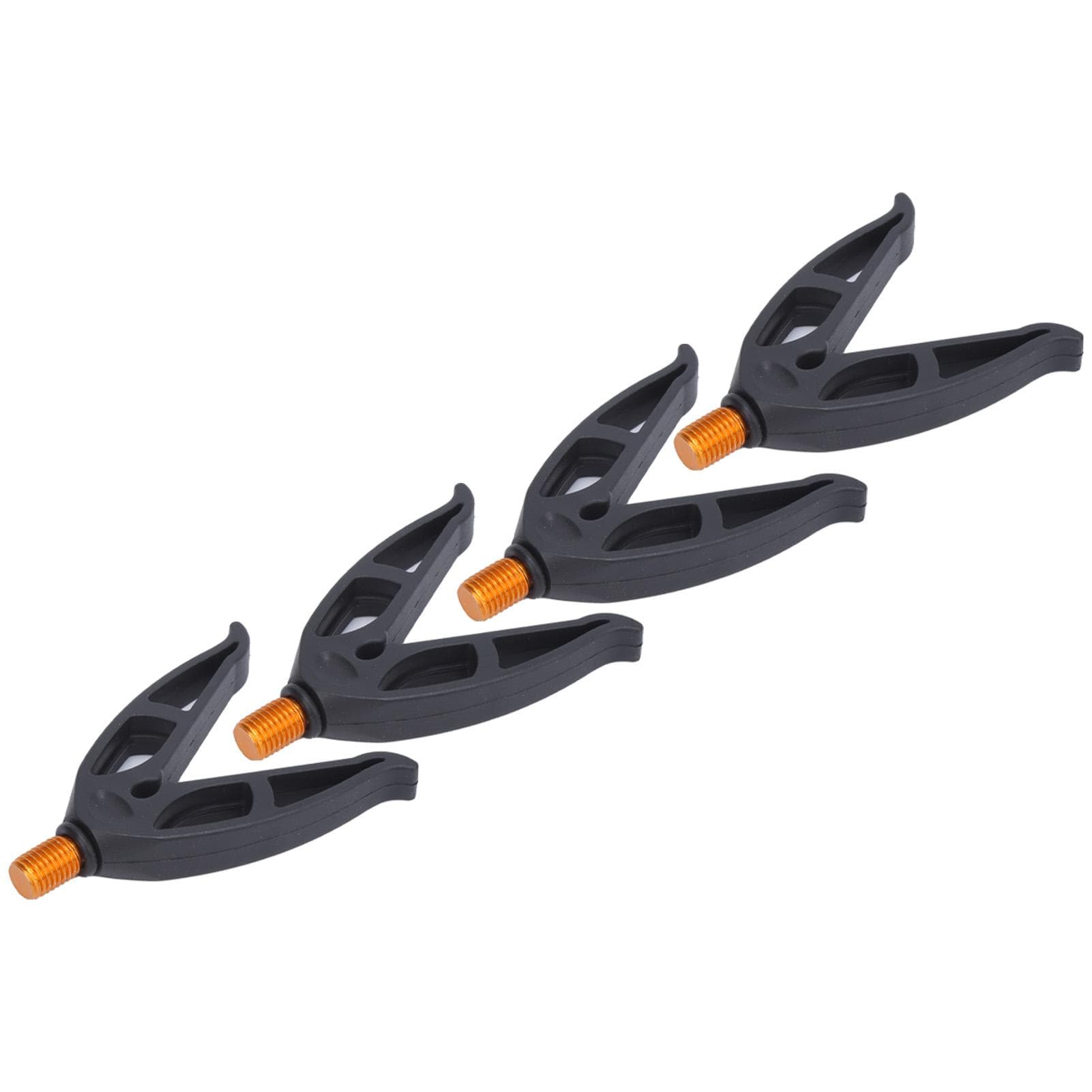 4 Pcs Stainless Steel Fishing Rod Rests V Rubber Butt Grip V Back Rests for Fishing Rod Pod