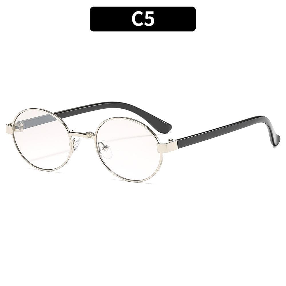 New Fashion Oval Sunglasses Women Men Luxury Brand Trendy Metal Frame UV400 Classic Black Shades