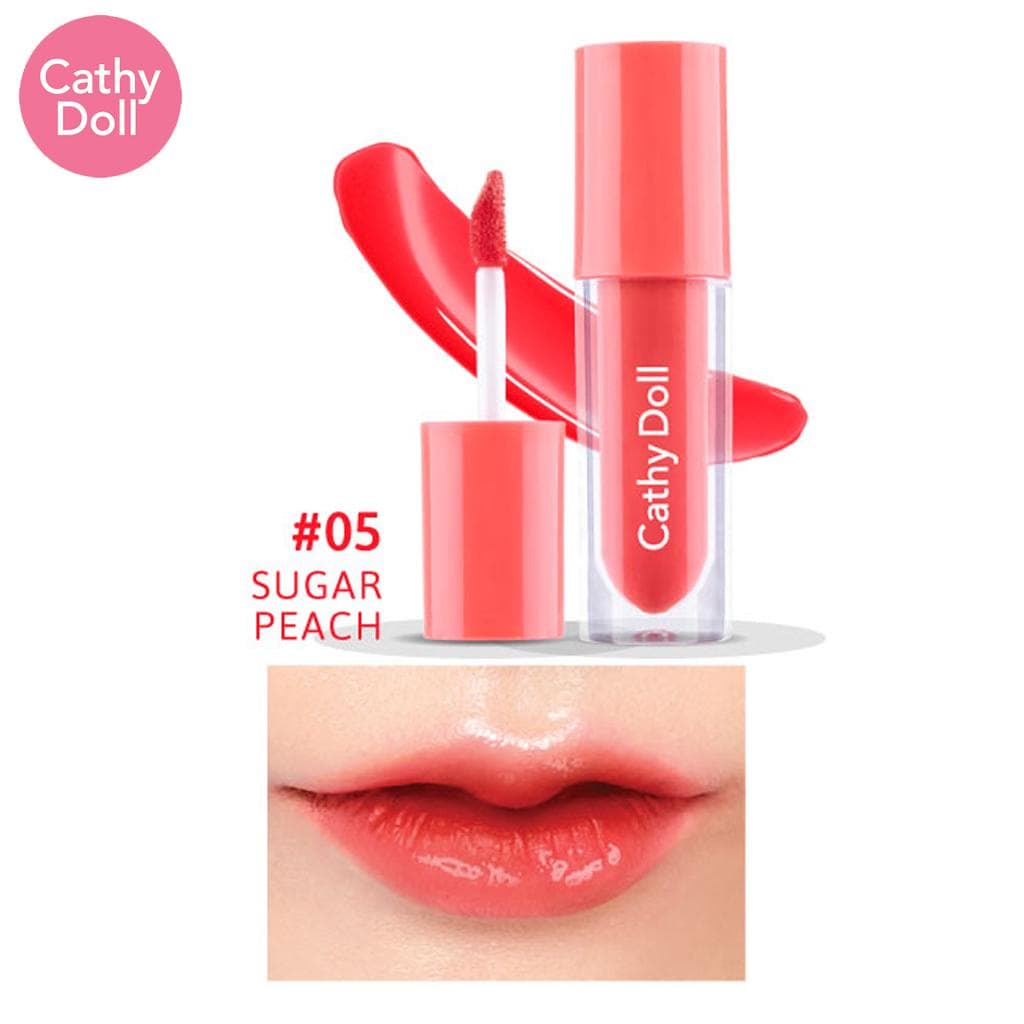 Karmart CATHY DOLL Glow Gel Tint Lip 2.4 g. - Thai Cosmetic Make Up 05 Sugar Peach