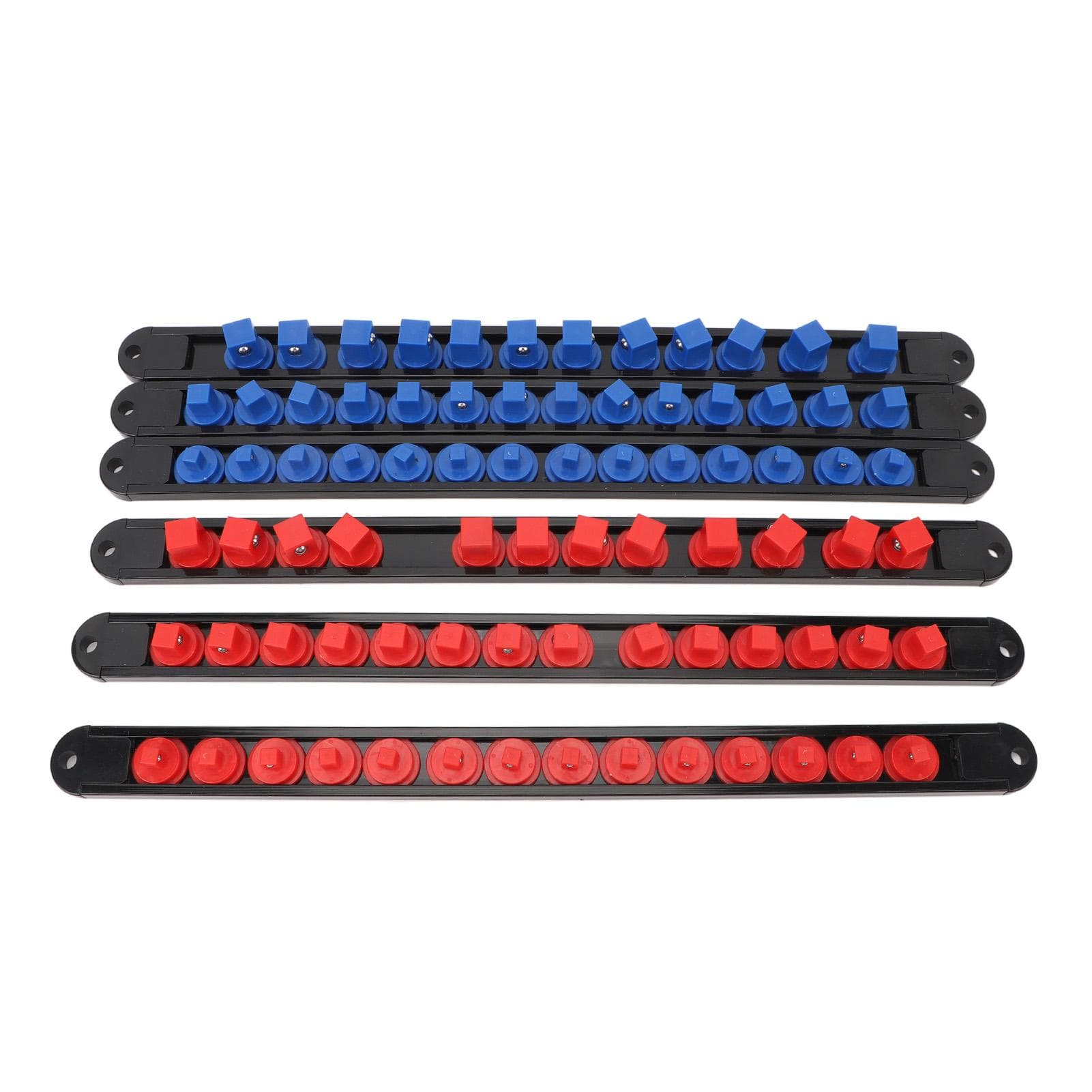6pcs Socket Organizer 360 degrees  Swivel Removable End Cap 14 Inch X 28 Clips 38 Inch X 28 Clips 12