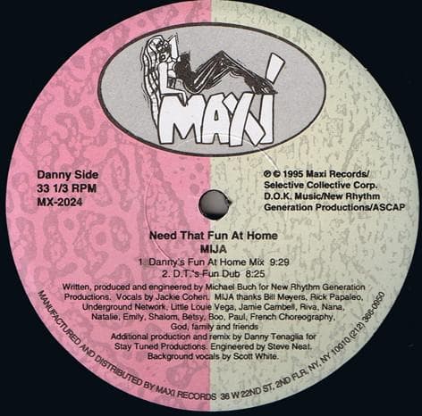 12inch Record MIJA - Need That Fun At Home MX2024 Maxi Records 1995 US Dance & Electronica Used