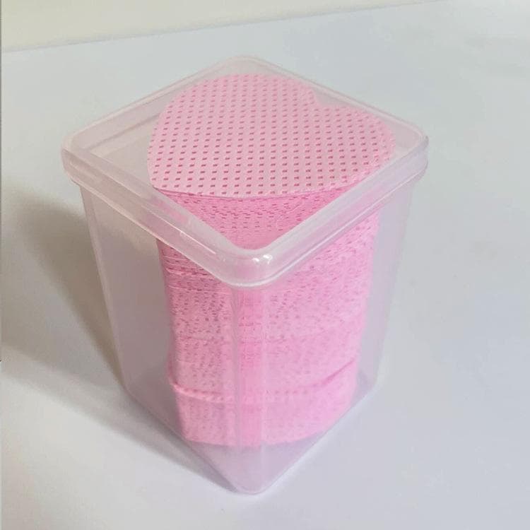 200PCS Wipes Paper Cotton Eyelash Glue Remover Wipe Mouth Of The Glue Bottle Prevent Clogging Glue Cleaner Pads Lash Extension light pink