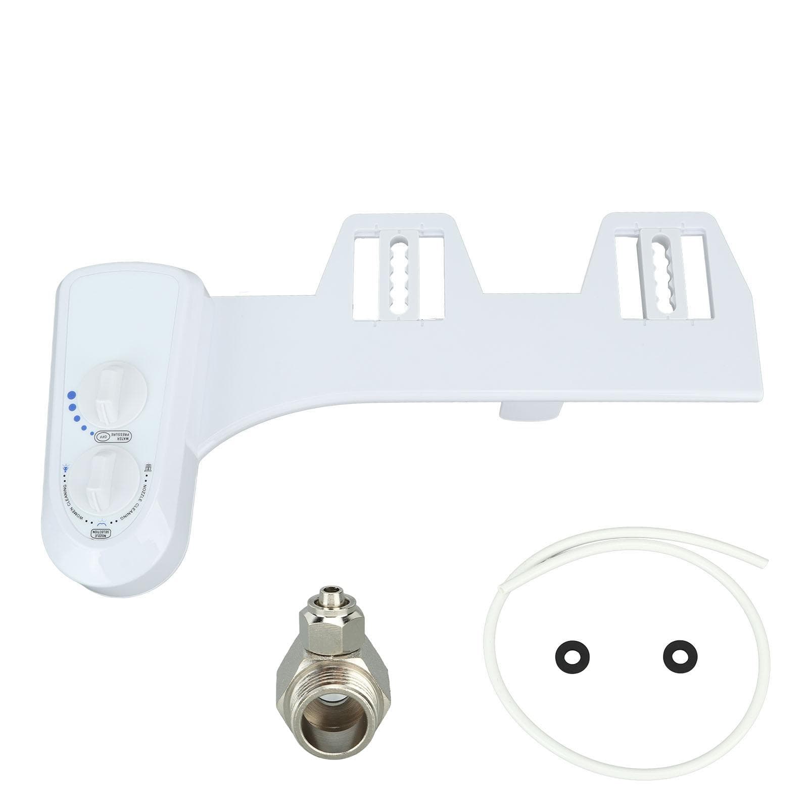 Bidet Attachment Self Cleaning Dual Nozzle Adjustable Water Pressure Cold Water Toilet Bidet for