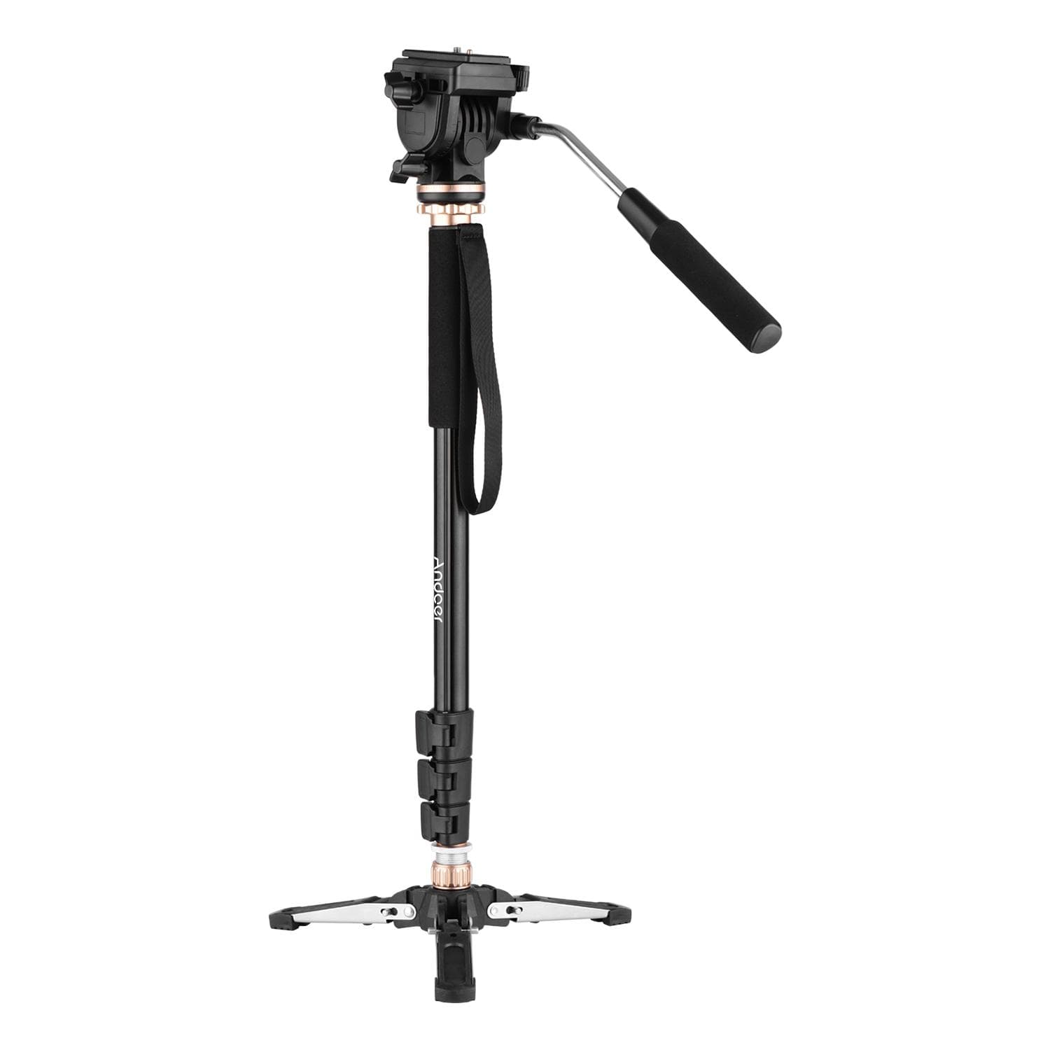 173cm/68inch Photography Monopod Stand Aluminum Alloy 6kg Load Capacity with Detachable gold