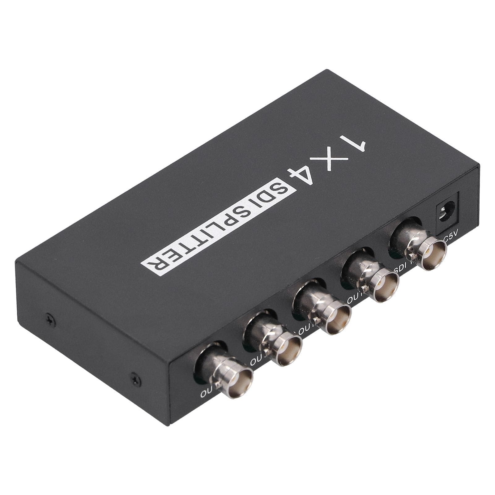 F214 SDI Splitter 1x4 1 in 4 Out Supports SDHD3GSDI Repeater Extender(Prise ) US Plug