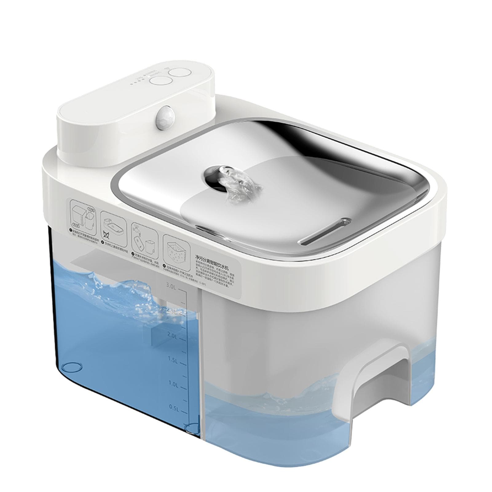 Water Dispenser Automatic Circulating Water Filter Cat Dog Drinking Machine Intelligent Electric UK Plug white