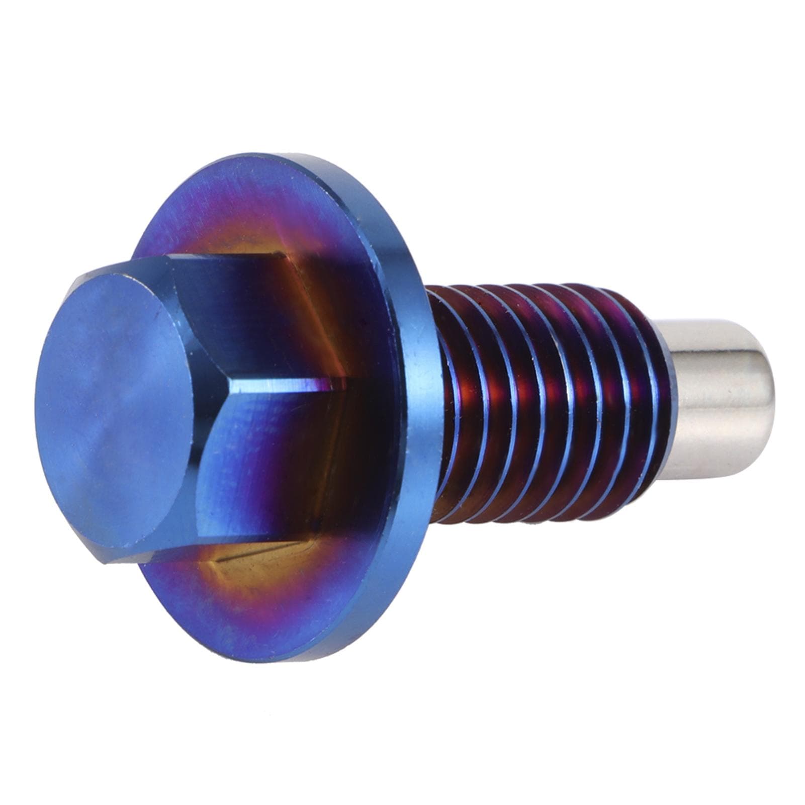 Aluminum Alloy Magnetic Oil Pan Sump Return Drain Plug Bung Fitting AdapterM12x1.75