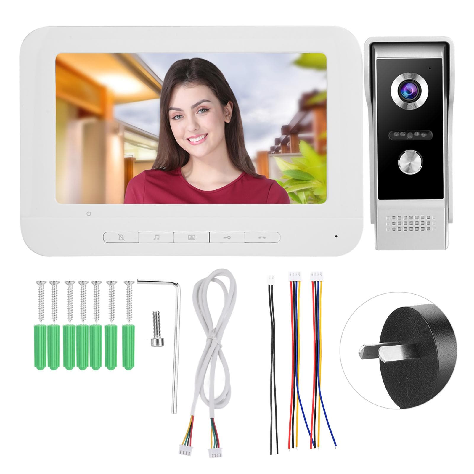 7inch HD Video Door Phone Doorbell Intercom Camera Monitor Home Security System