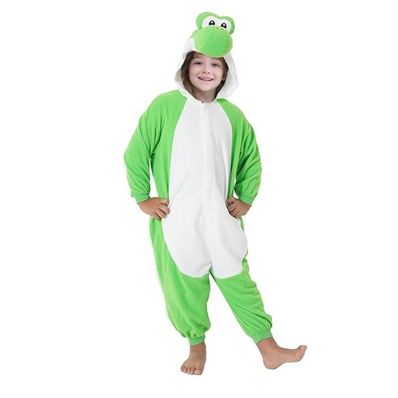 Kids Onesies Yoshi Kigurumi Boy's One-Piece Pajamas Cartoon Cosplay Costume For Christmas Halloween Fleece Sleepwear Anime Homewear Party Pijamas 8
