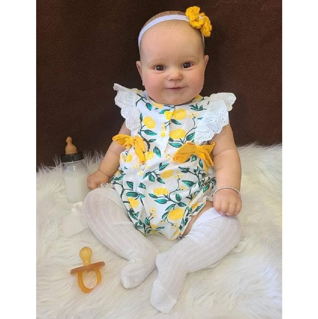 60 CM 3D Paint Skin Silicone Reborn Baby Doll Toy with Blood Vessels Art Bebe Lifelike Hand Made Toddler Birthday Toy Finished doll