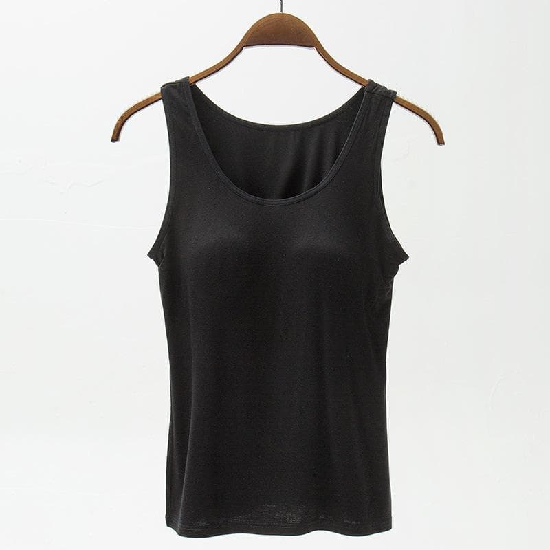 YYFS Women's Fashion Summer Spring Casual Solid Color Print Sleeveless O-Neck T-shirts and Tops XXL black