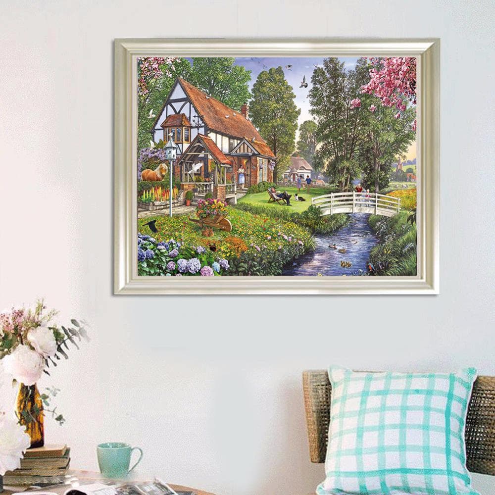 5d Diamond Painting Full Round Mosaic Cross Stitch Diamond Embroidery Scenic Beautiful Life 20X30CM
