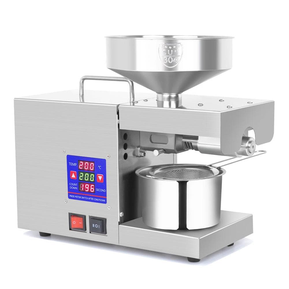 LTP333 610W Intelligent Stainless Steel Household Kitchen Commercial Oil Press Machine with Digital silver