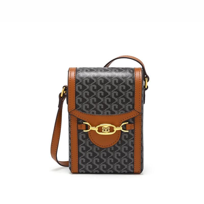Light Luxury Mini Phone Bag, Fashionable and Casual, Versatile, Vertical Dog-tooth Coin Purse, High-quality Single-shoulder Crossbody Women's Bag