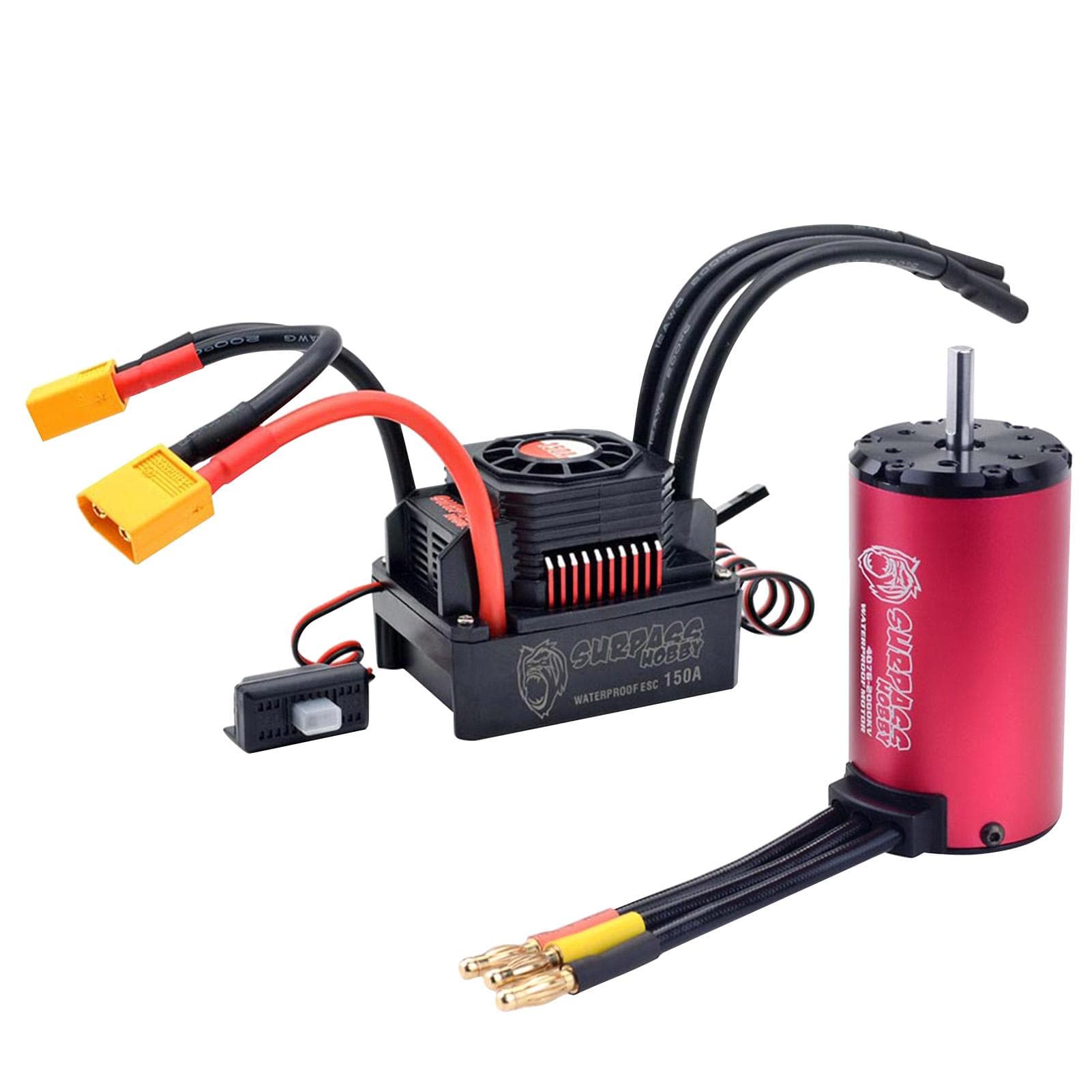 2000 KV 4076 Brushless Motor Waterproof 150A Brushless ESC with BEC XT60 Plug for 1/8 RC Car multicolour