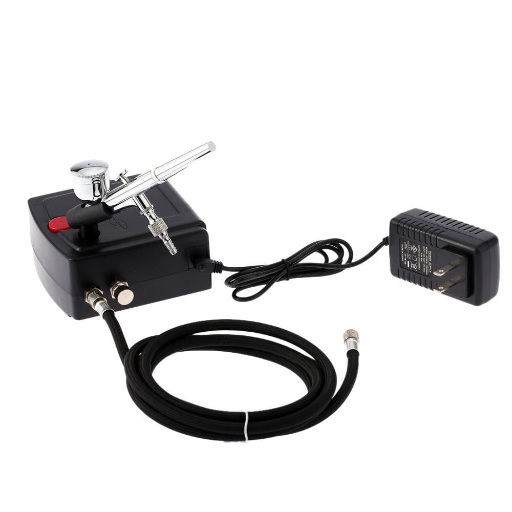 Professional Airbrush Air Compressor Kit for Art Painting Craft Cake Spraying Model Air Brush Nail US Plug multicolour