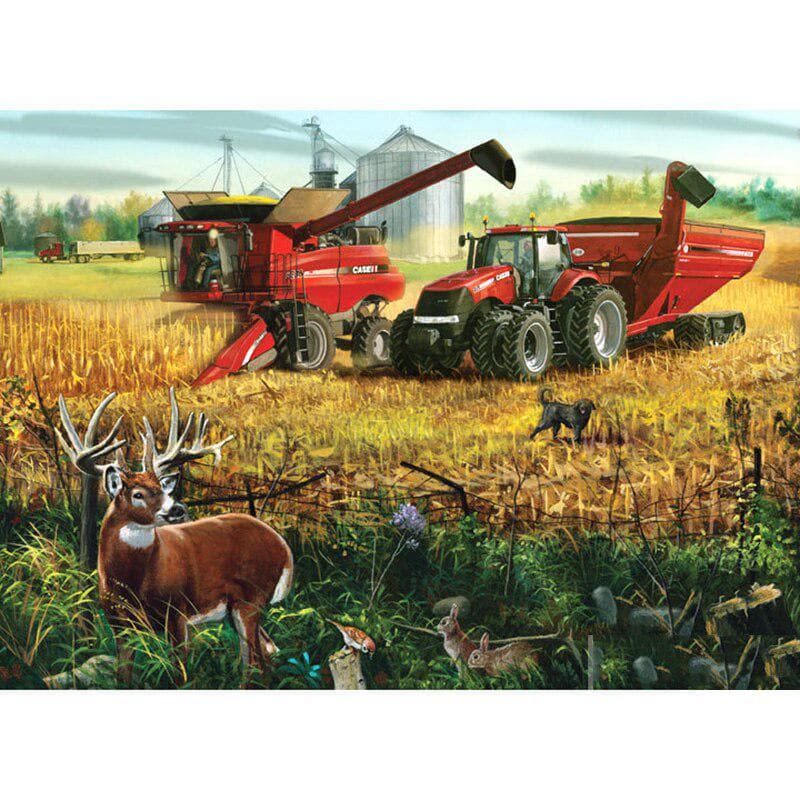 5D DIY Diamond Painting Full Round Drill  Tractor Scenery  Embroidery Cross Stitch Gift Home Decor 20X30CM